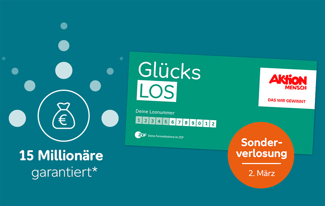 Sonderverlosung am 2. März - 15 Millionäre garantiert*